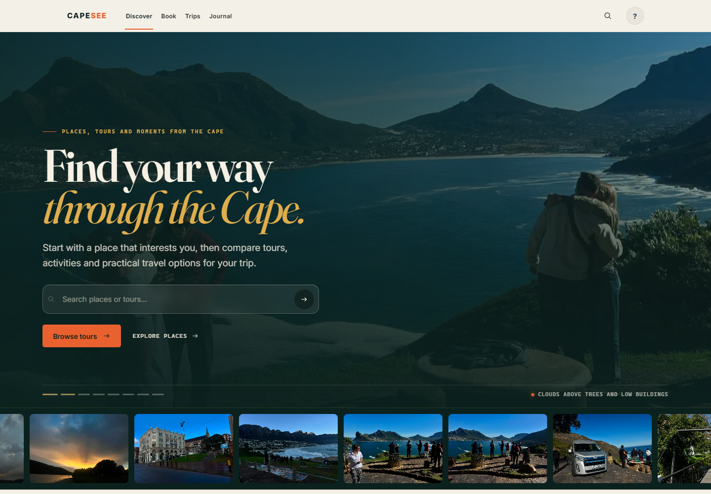 Capesee website interface